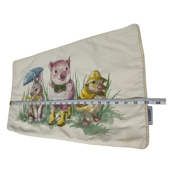 Home & Garden Decorative Pillow Cover Case With Bunny Pig Duck Rain Spring - Picture 15 of 16